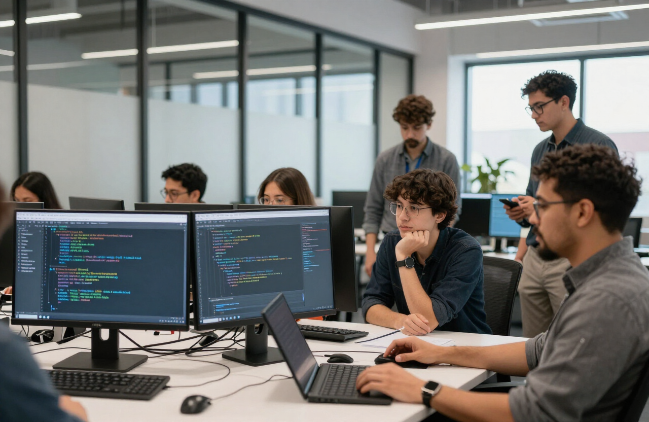 LatticeFox engineering team collaborating in a Denver office